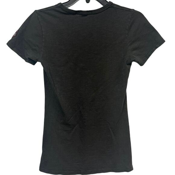 Johnson Motors VTG Y2K Brown Single-Stitch Love Poison Skull Slub T-Shirt Medium - Picture 2 of 8